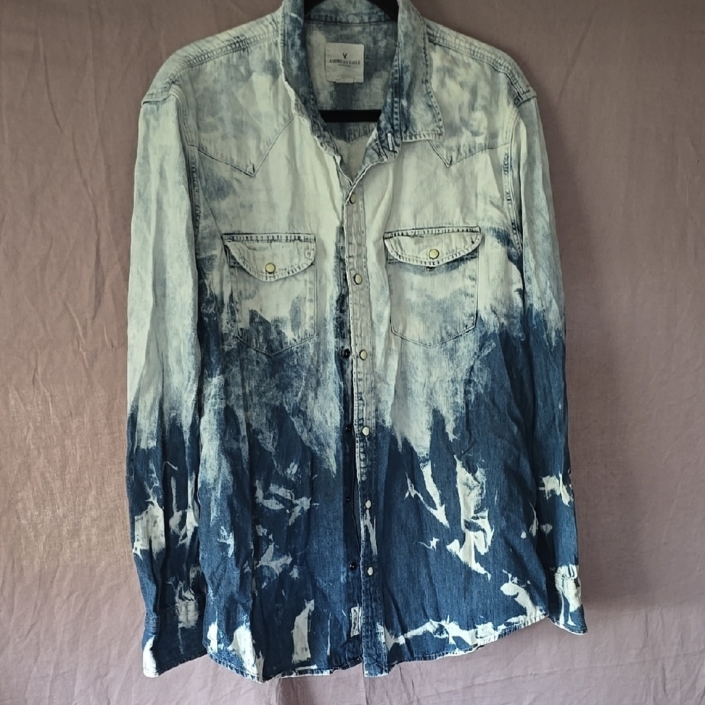 American Eagle Ombre Denim Shirt